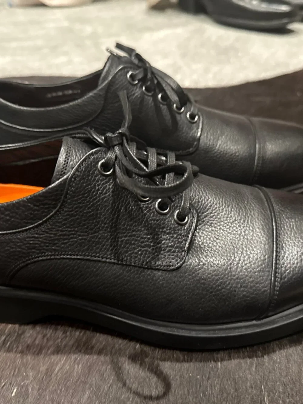 George Brown BILT Shoes Butch Cap Toe Derby Size 10.5 Black New $175